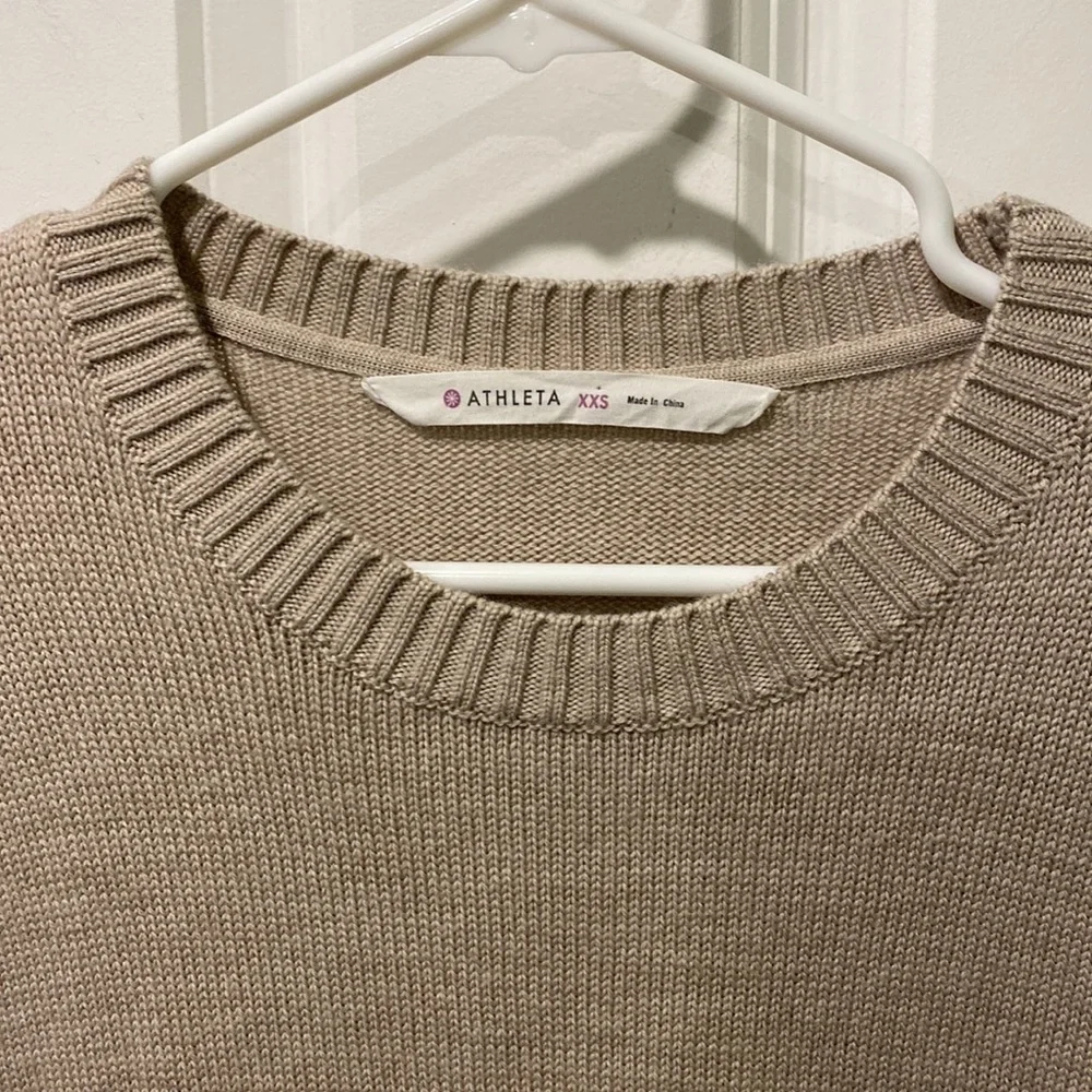 Athleta Oversized Merino Side Lace Sweater EUC